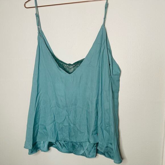 NWT Free People Cyprus Green Intimately Tank Lace Underneath Top Size Large - Picture 5 of 11